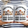 Easily Distracted By Dogs & Books - Personalized Mug Easily Distracted By Dogs & Books - Personalized Mug
