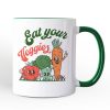 Eat Your Veggies Personalized Mug, Retro Cute Farmers Market Veggie Gift with Custom Name Eat Your Veggies Personalized Mug, Retro Cute Farmers Market Veggie Gift with Custom Name