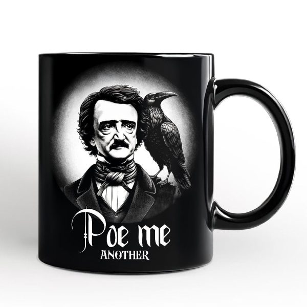 Edgar Allan Poe Spooky Portrait Personalized Mug Horror Villain Theme Halloween Gift with Custom Name Edgar Allan Poe Spooky Portrait Personalized Mug Horror Villain Theme Halloween Gift with Custom Name