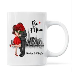 Elegant Couple Skyline Personalized Mug