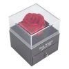 Elegant Preserved Rose Box with Hidden Jewelry Drawer Elegant Preserved Rose Box with Hidden Jewelry Drawer