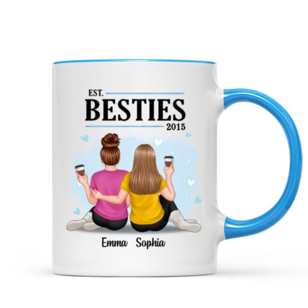 Embracing Besties Sisters Est Personalized Mug Embracing Besties Sisters Est Personalized Mug