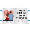 Embracing Couple Back View Finger Print Heart Personalized Mug Embracing Couple Back View Finger Print Heart Personalized Mug
