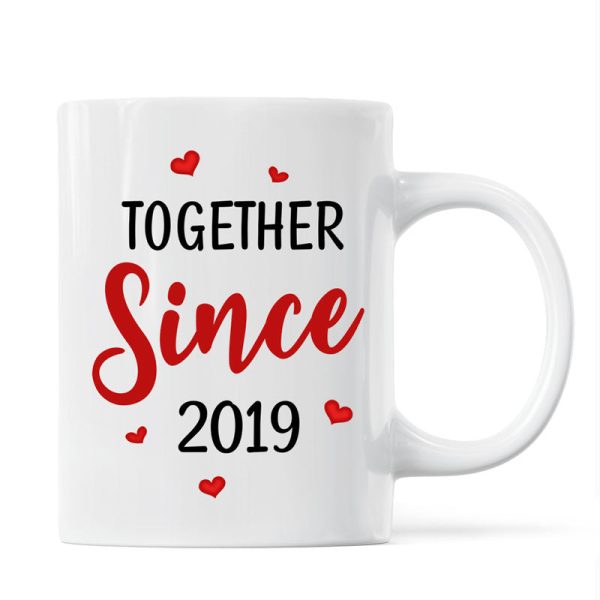 Embracing Couple Back View Finger Print Heart Personalized Mug Embracing Couple Back View Finger Print Heart Personalized Mug