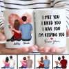 Embracing Couple Back View Finger Print Heart Personalized Mug Embracing Couple Back View Finger Print Heart Personalized Mug