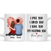 Embracing Couple Back View Finger Print Heart Personalized Mug Embracing Couple Back View Finger Print Heart Personalized Mug
