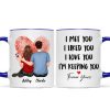 Embracing Couple Back View Finger Print Heart Personalized Mug Embracing Couple Back View Finger Print Heart Personalized Mug