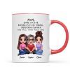 Embracing Doll Mom Daughter Sitting Thank You For Raising Independent Women Personalized Mug