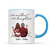 Embracing Mother Daughter Back View Personalized Mug