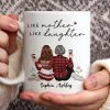 Embracing Mother Daughter Back View Personalized Mug
