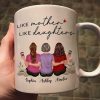 Embracing Mother Daughter Back View Personalized Mug