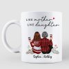Embracing Mother Daughter Back View Personalized Mug