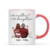 Embracing Mother Daughter Back View Personalized Mug
