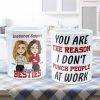 Emotional Support Work Besties - Personalized Mug Emotional Support Work Besties - Personalized Mug