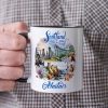 Enchanting Scotland Christmas Personalized Mug, Celtic Culture and Heritage Edinburgh Gift and Souvenir with Custom Name