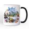 Enchanting Scotland Christmas Personalized Mug, Celtic Culture and Heritage Edinburgh Gift and Souvenir with Custom Name