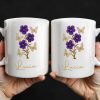 Enjoy The Delicate Beauty Birth Flowers And Butterflies - Personalized Custom Coffee Mug - DTG032_MG Enjoy The Delicate Beauty Birth Flowers And Butterflies - Personalized Custom Coffee Mug - DTG032_MG