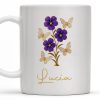 Enjoy The Delicate Beauty Birth Flowers And Butterflies - Personalized Custom Coffee Mug - DTG032_MG Enjoy The Delicate Beauty Birth Flowers And Butterflies - Personalized Custom Coffee Mug - DTG032_MG