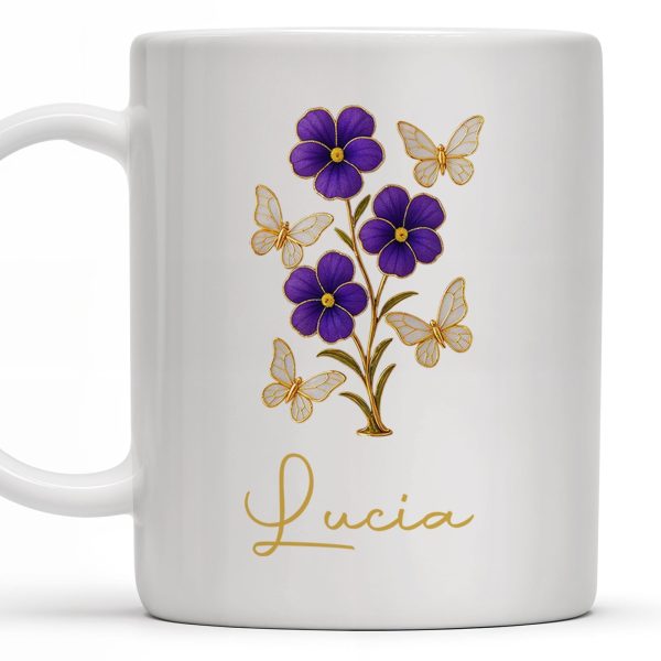 Enjoy The Delicate Beauty Birth Flowers And Butterflies - Personalized Custom Coffee Mug - DTG032_MG Enjoy The Delicate Beauty Birth Flowers And Butterflies - Personalized Custom Coffee Mug - DTG032_MG