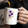 Enjoy The Delicate Beauty Birth Flowers And Butterflies - Personalized Custom Coffee Mug - DTG032_MG Enjoy The Delicate Beauty Birth Flowers And Butterflies - Personalized Custom Coffee Mug - DTG032_MG