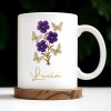 Enjoy The Delicate Beauty Birth Flowers And Butterflies - Personalized Custom Coffee Mug - DTG032_MG Enjoy The Delicate Beauty Birth Flowers And Butterflies - Personalized Custom Coffee Mug - DTG032_MG