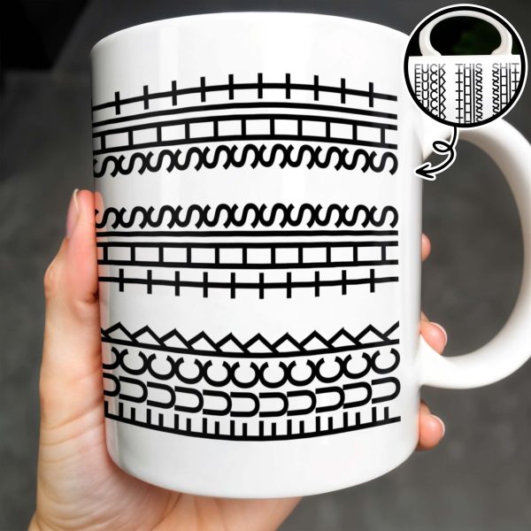 Enjoy Your Daily Coffee With Traditional Patterns, Geometric Lines - Personalized Custom Coffee Mug - FAM353_MG Enjoy Your Daily Coffee With Traditional Patterns, Geometric Lines - Personalized Custom Coffee Mug - FAM353_MG