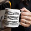 Enjoy Your Daily Coffee With Traditional Patterns, Geometric Lines - Personalized Custom Coffee Mug - FAM353_MG Enjoy Your Daily Coffee With Traditional Patterns, Geometric Lines - Personalized Custom Coffee Mug - FAM353_MG
