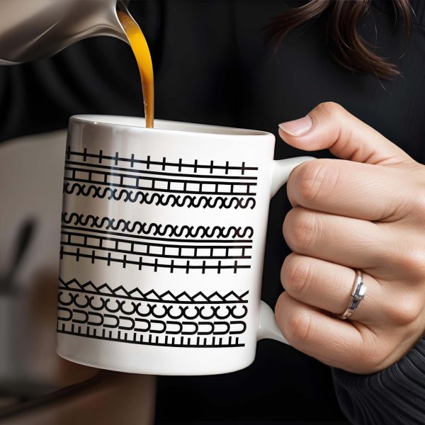 Enjoy Your Daily Coffee With Traditional Patterns, Geometric Lines - Personalized Custom Coffee Mug - FAM353_MG Enjoy Your Daily Coffee With Traditional Patterns, Geometric Lines - Personalized Custom Coffee Mug - FAM353_MG