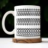 Enjoy Your Daily Coffee With Traditional Patterns, Geometric Lines - Personalized Custom Coffee Mug - FAM353_MG Enjoy Your Daily Coffee With Traditional Patterns, Geometric Lines - Personalized Custom Coffee Mug - FAM353_MG