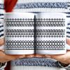 Enjoy Your Daily Coffee With Traditional Patterns, Geometric Lines - Personalized Custom Coffee Mug - FAM353_MG Enjoy Your Daily Coffee With Traditional Patterns, Geometric Lines - Personalized Custom Coffee Mug - FAM353_MG