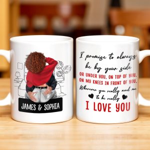 Eternal Promise To Be By Your Side, Romantic Couple Design - Personalized Custom Coffee Mug - CPL280_MG