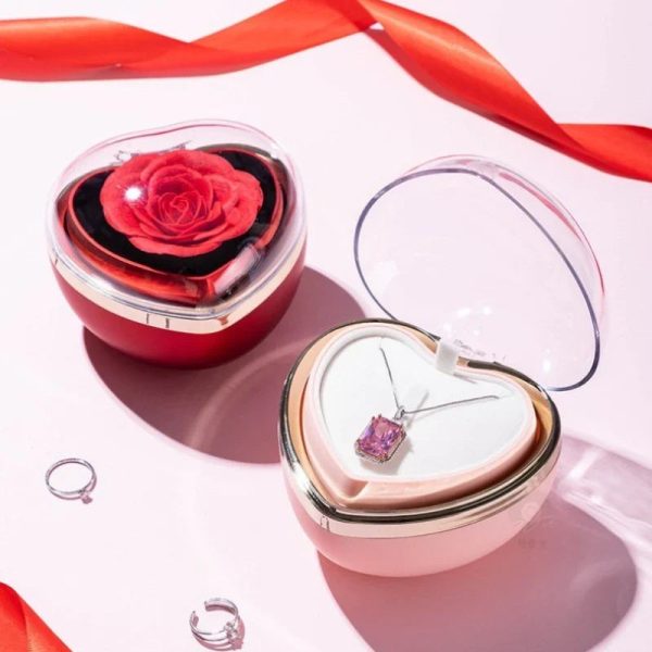 Eternal Red Rose Necklace in Preserved Flower Gift Box for Women Birthday and Valentine’s Day Eternal Red Rose Necklace in Preserved Flower Gift Box for Women Birthday and Valentine’s Day