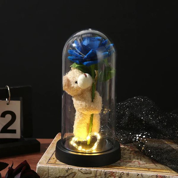 Eternal Rose in Glass Dome Decorative Flower Gift for Girlfriend Eternal Rose in Glass Dome Decorative Flower Gift for Girlfriend