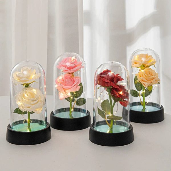 Eternal Rose in Glass Dome Decorative Flower Gift for Girlfriend Eternal Rose in Glass Dome Decorative Flower Gift for Girlfriend