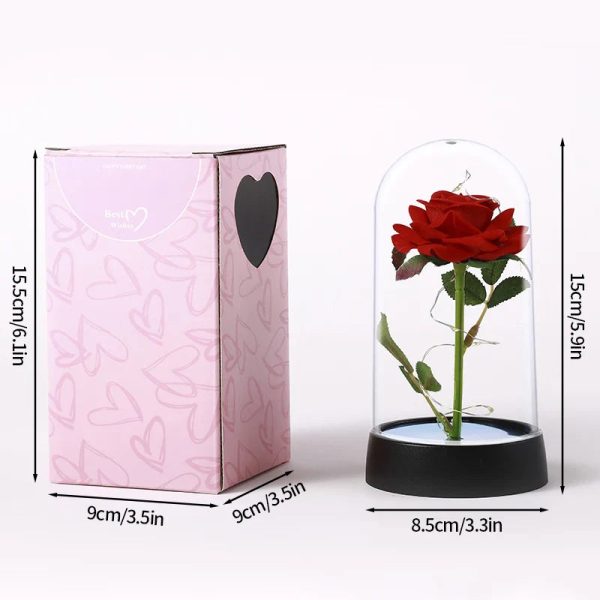 Eternal Rose in Glass Dome with LED Light – Romantic Gift for Valentine’s Day, Christmas, or Birthday Eternal Rose in Glass Dome with LED Light – Romantic Gift for Valentine’s Day, Christmas, or Birthday