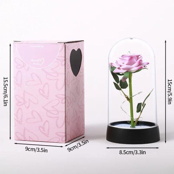 Eternal Rose in Glass Dome with LED Light – Romantic Gift for Valentine’s Day, Christmas, or Birthday Eternal Rose in Glass Dome with LED Light – Romantic Gift for Valentine’s Day, Christmas, or Birthday