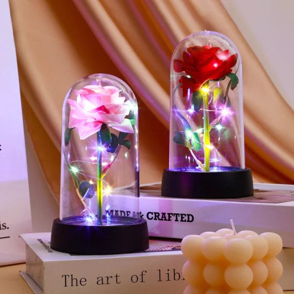 Eternal Rose in Glass Dome with LED Light – Romantic Gift for Valentine’s Day, Christmas, or Birthday Eternal Rose in Glass Dome with LED Light – Romantic Gift for Valentine’s Day, Christmas, or Birthday