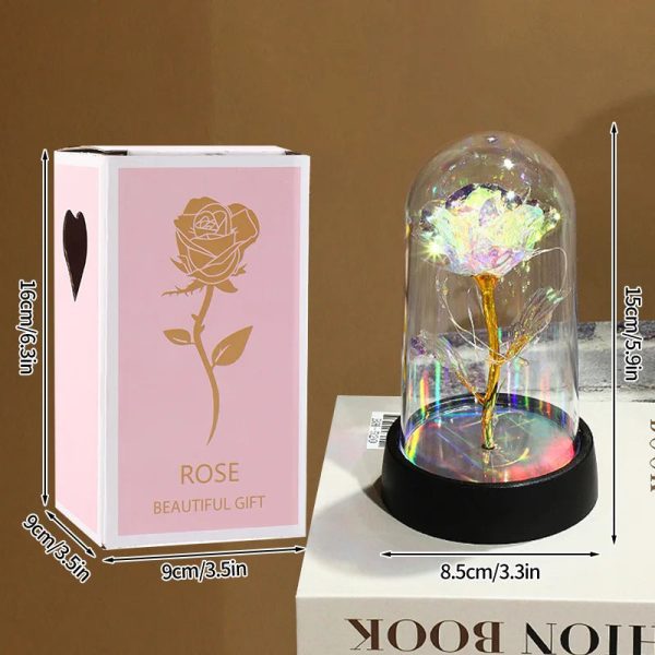 Eternal Rose in Glass Dome with LED Light – Romantic Gift for Valentine’s Day, Christmas, or Birthday Eternal Rose in Glass Dome with LED Light – Romantic Gift for Valentine’s Day, Christmas, or Birthday