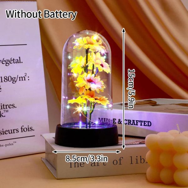 Eternal Rose in Glass Dome with LED Light – Romantic Gift for Valentine’s Day, Christmas, or Birthday Eternal Rose in Glass Dome with LED Light – Romantic Gift for Valentine’s Day, Christmas, or Birthday
