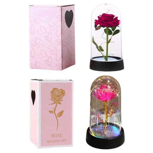 Eternal Rose in Glass Dome with LED Light – Romantic Gift for Valentine’s Day, Christmas, or Birthday Eternal Rose in Glass Dome with LED Light – Romantic Gift for Valentine’s Day, Christmas, or Birthday