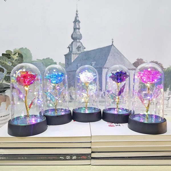 Eternal Rose Lamp LED Artificial Silk Flower Creative Gift for Valentine’s Day and Mother’s Day Eternal Rose Lamp LED Artificial Silk Flower Creative Gift for Valentine’s Day and Mother’s Day