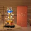 Eternal Rose LED Light in Glass Dome for Valentine's Day and Special Gifts