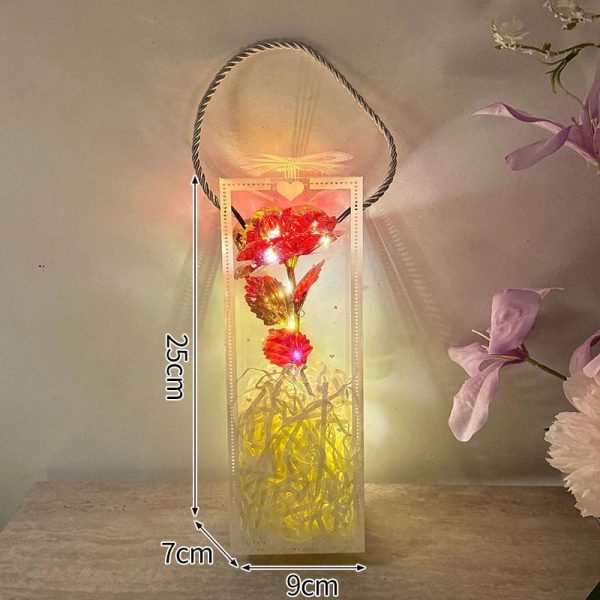 Eternal Rose LED Light with Acrylic Cover Romantic Desktop Flower Decoration Eternal Rose LED Light with Acrylic Cover Romantic Desktop Flower Decoration