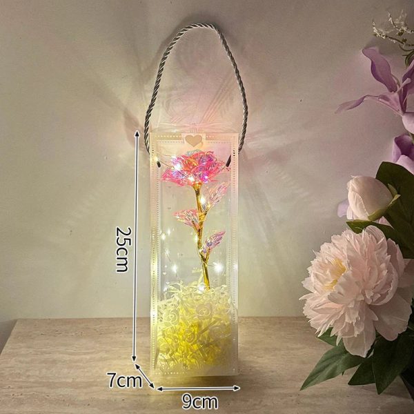 Eternal Rose LED Light with Acrylic Cover Romantic Desktop Flower Decoration Eternal Rose LED Light with Acrylic Cover Romantic Desktop Flower Decoration