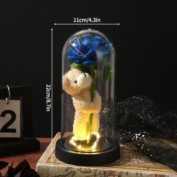 Eternal Rose LED Light with Acrylic Cover Romantic Desktop Flower Decoration Eternal Rose LED Light with Acrylic Cover Romantic Desktop Flower Decoration
