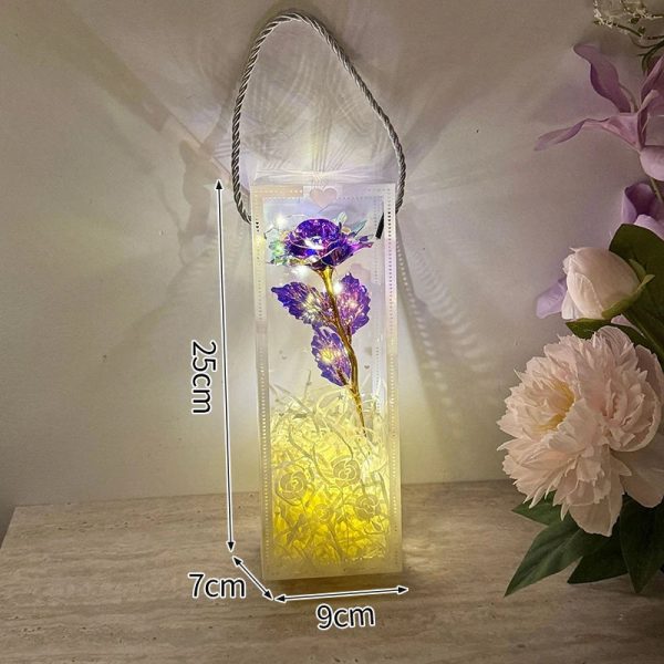 Eternal Rose LED Light with Acrylic Cover Romantic Desktop Flower Decoration Eternal Rose LED Light with Acrylic Cover Romantic Desktop Flower Decoration