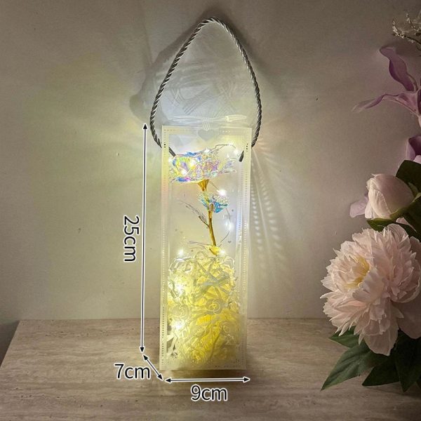 Eternal Rose LED Light with Acrylic Cover Romantic Desktop Flower Decoration Eternal Rose LED Light with Acrylic Cover Romantic Desktop Flower Decoration