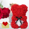 Eternal Rose Teddy Bear Artificial Floral Gift Eternal Rose Teddy Bear Artificial Floral Gift