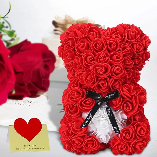 Eternal Rose Teddy Bear Artificial Floral Gift Eternal Rose Teddy Bear Artificial Floral Gift