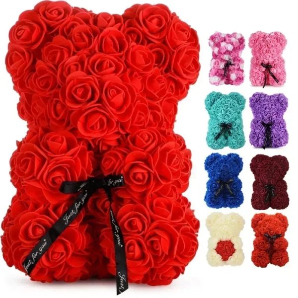 Eternal Rose Teddy Bear Artificial Flower Gift for Special Occasions Eternal Rose Teddy Bear Artificial Flower Gift for Special Occasions